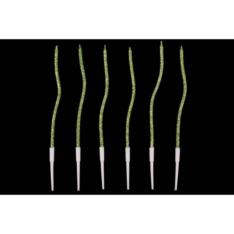 Набор свечей 6шт. 15см (зеленый) 5-88003