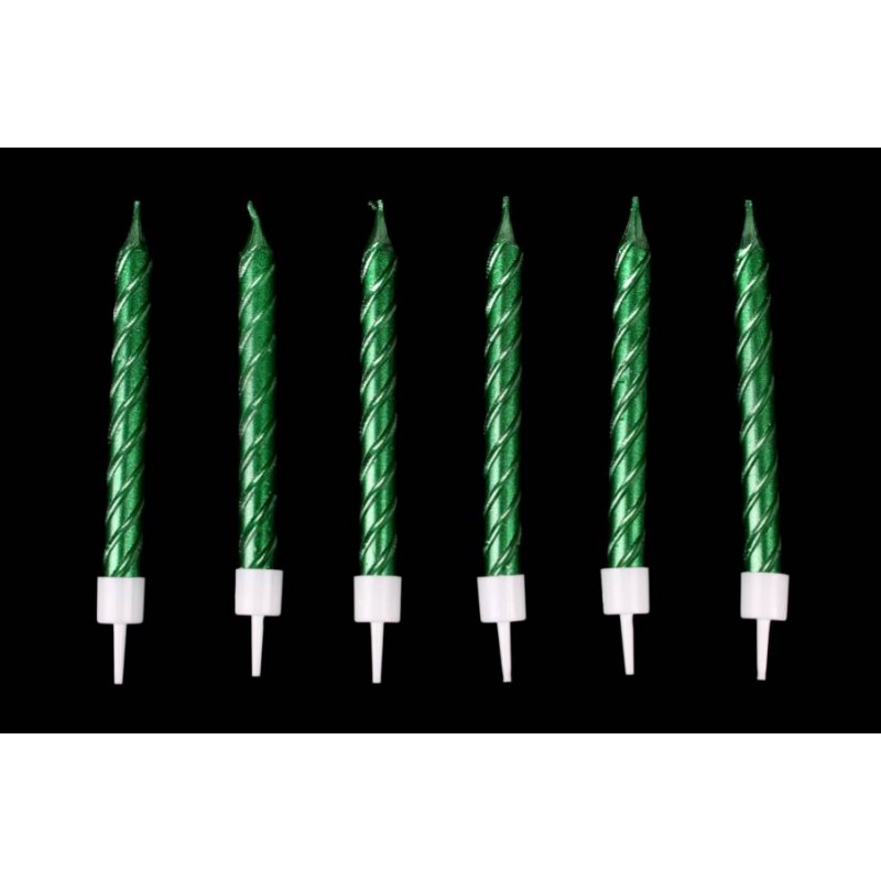 Набор свечей 6шт. 9см (зеленый) 5-88478