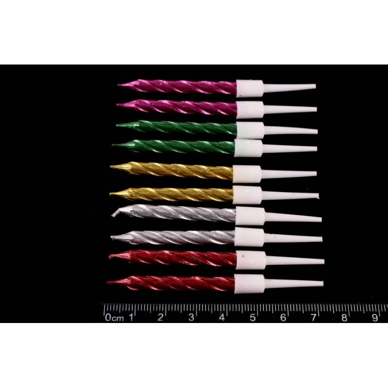 Набор свечей 10шт. 7см (микс) 5-88157