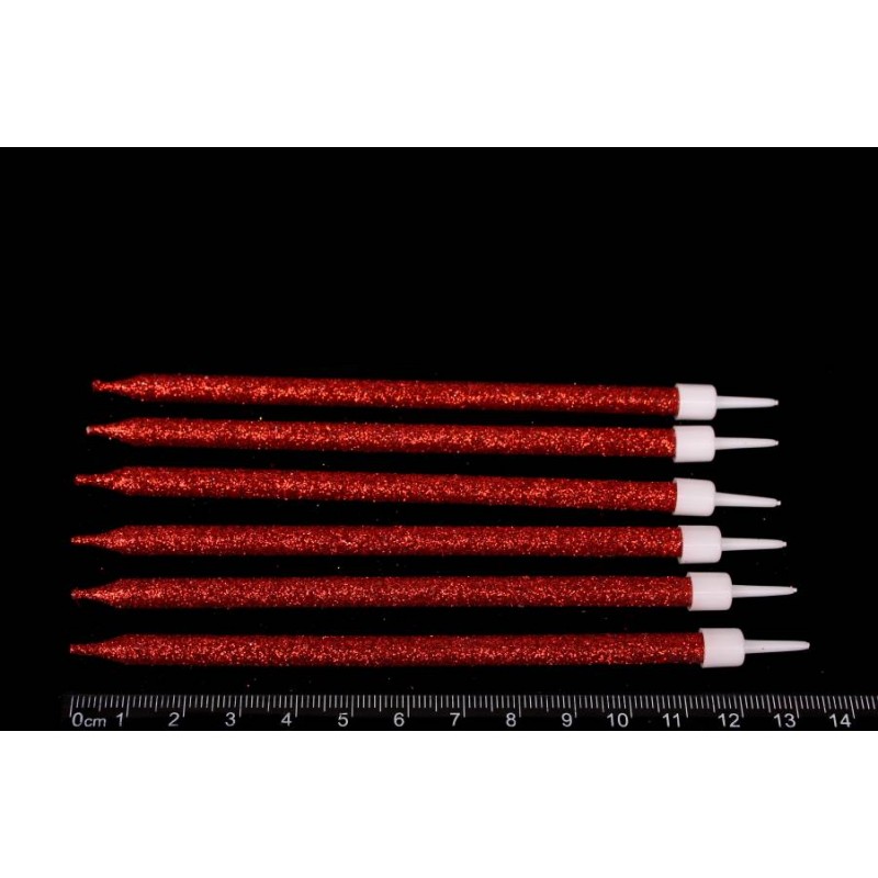 Набор свечей 6шт. 13см (красный) 5-88287