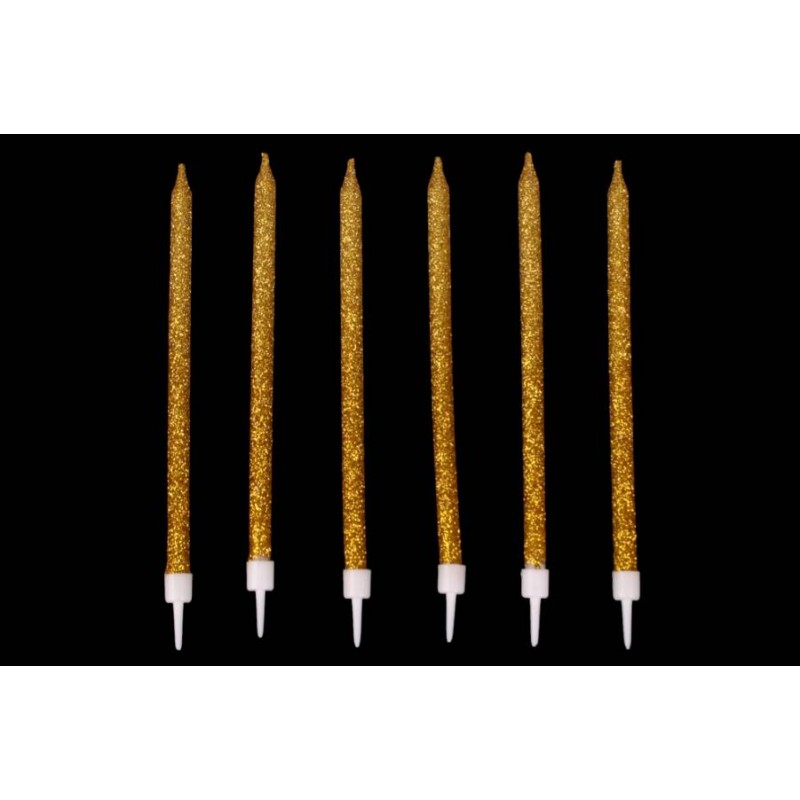 Набор свечей 6шт. 13см (золото) 5-88256