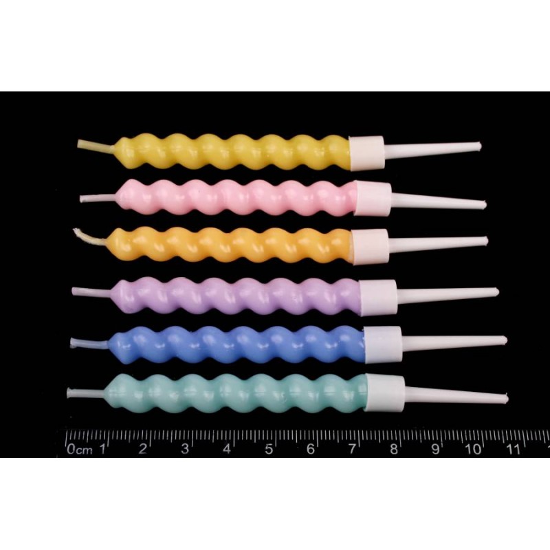 Набор свечей 6шт. 10см (микс) 5-88584