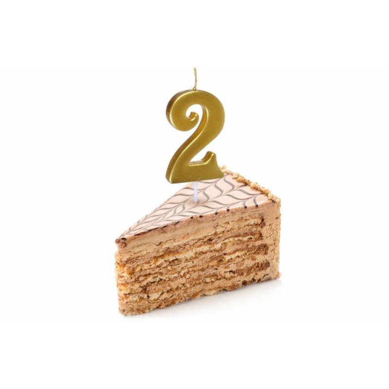 Свеча золото цифра 