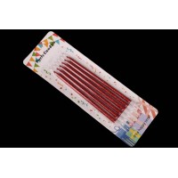 Набор свечей 6шт. 13см (красный) 5-88287