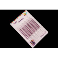 Набор свечей 6шт. 10см (розовый) 5-88492