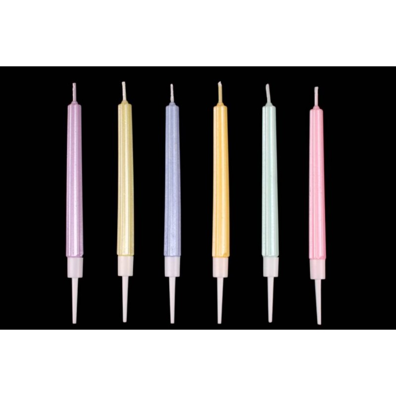 Набор свечей 6шт. 10,5см (микс) 5-88560