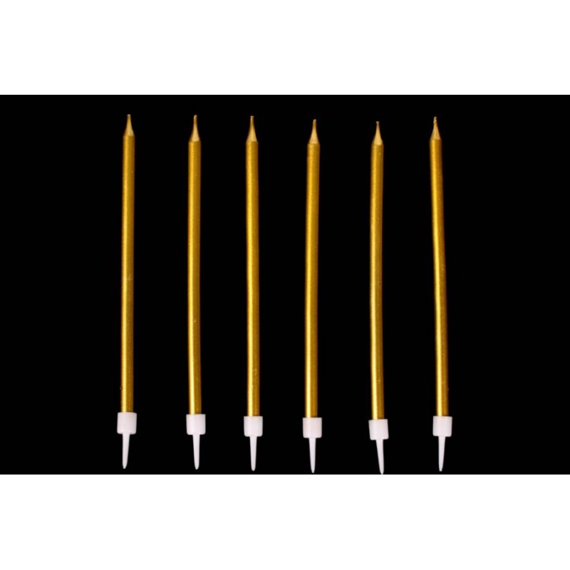 Набор свечей 6шт. 13,5см (золото) 5-88348