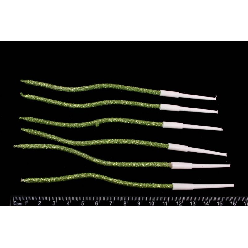 Набор свечей 6шт. 15см (зеленый) 5-88003