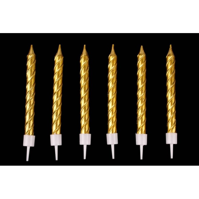 Набор свечей 6шт. 9см (золото) 5-88430