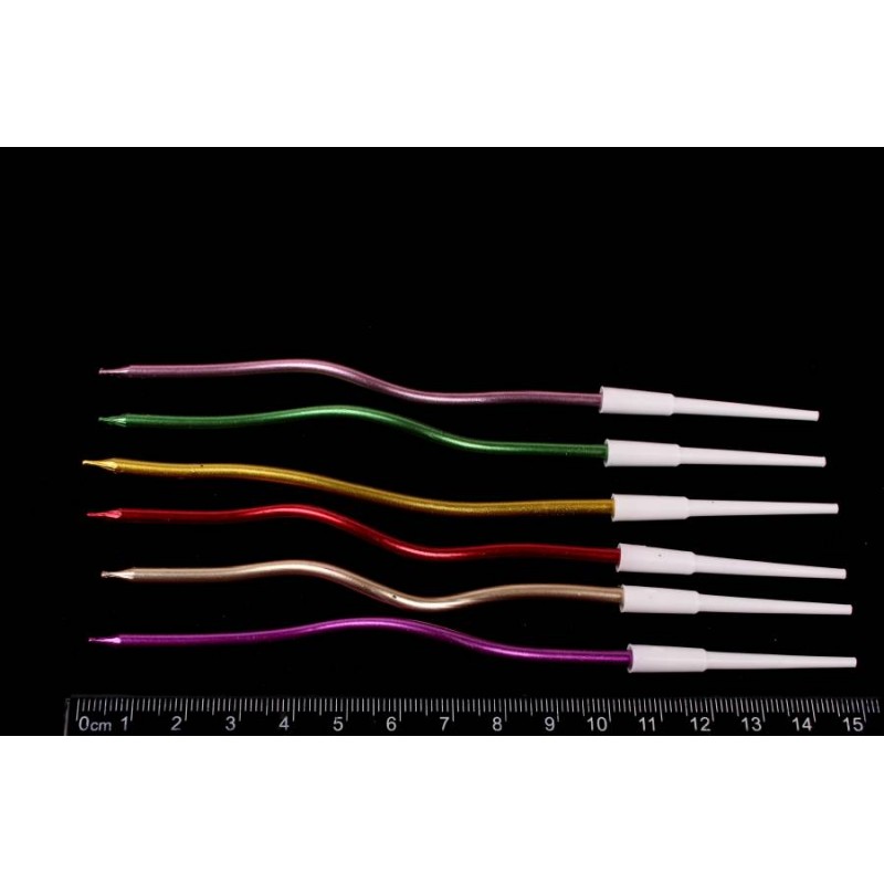 Набор свечей 6шт. 15,5см (микс) 5-88072