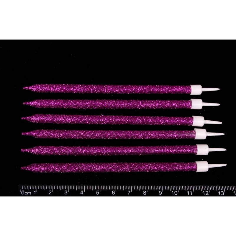 Набор свечей 6шт. 13см (фиолетовый) 5-88300