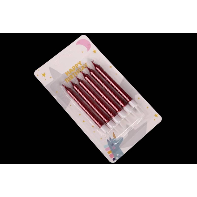 Набор свечей 6шт. 9см (красный) 5-88461