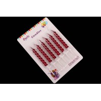 Набор свечей 6шт. 10см (красный) 5-88546