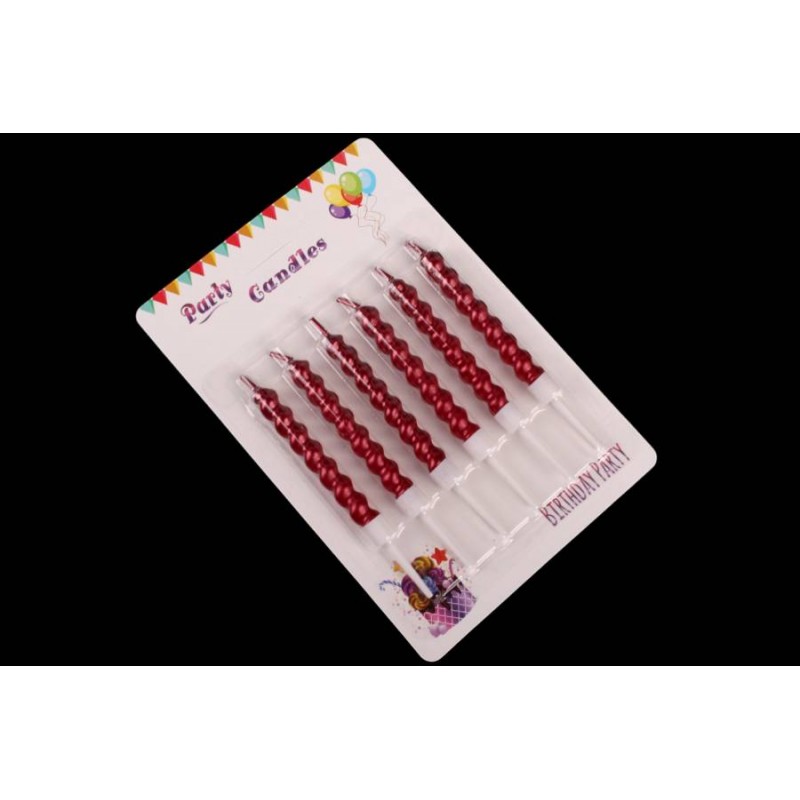 Набор свечей 6шт. 10см (красный) 5-88546