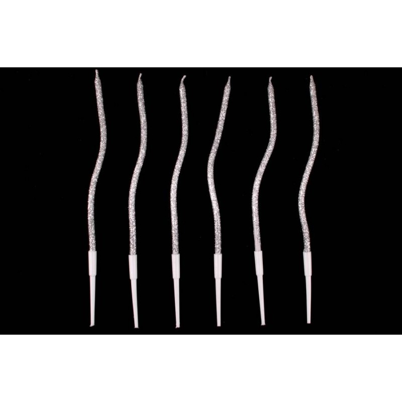 Набор свечей 6шт. 15см (серебро) 5-91140