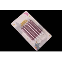 Набор свечей 6шт. 9см (розовый) 5-88409