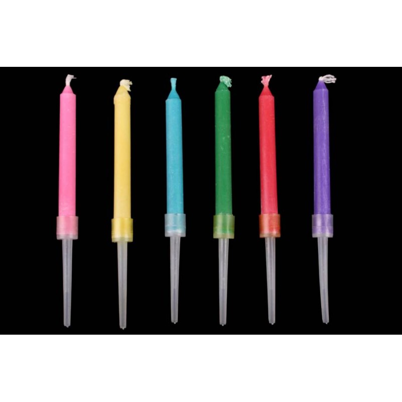 Набор свечей с цветным пламенем 6шт. 5,5см (микс) 5-88195