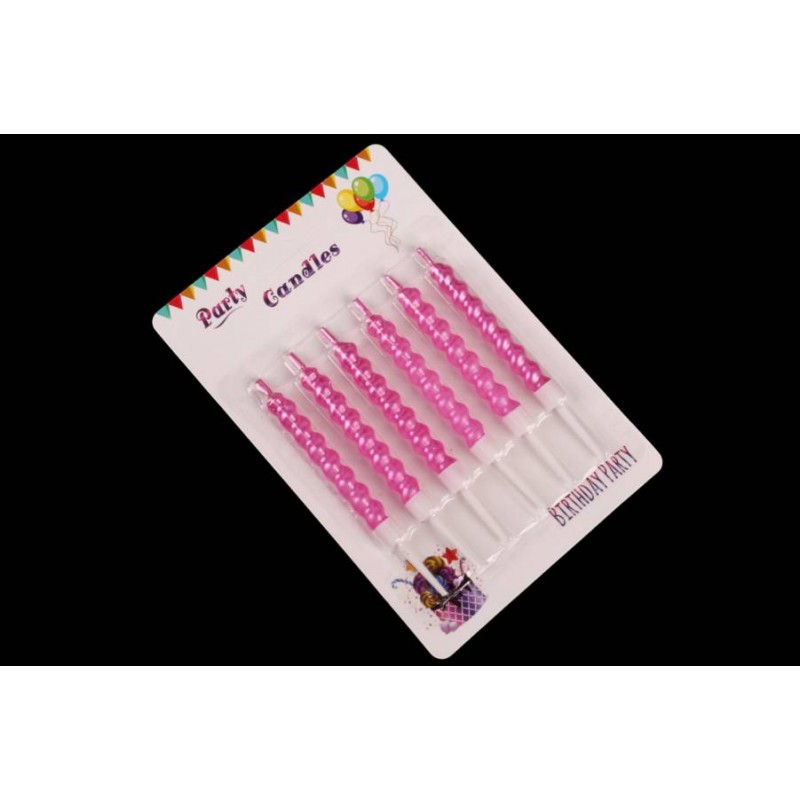 Набор свечей 6шт. 10см (светло-розовый) 5-88553