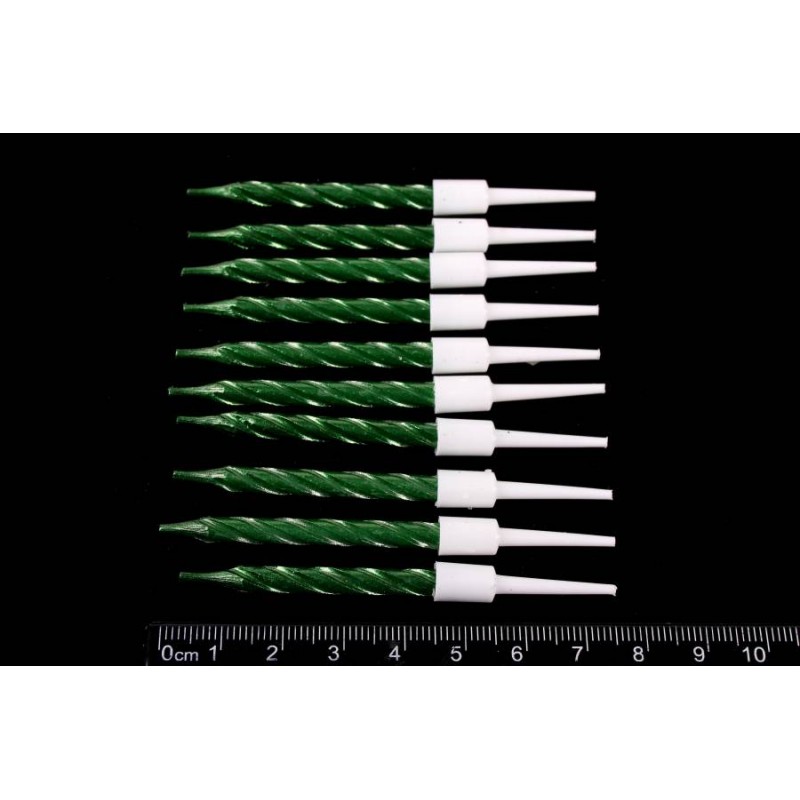 Набор свечей 10шт. 7см (зеленый) 5-88171