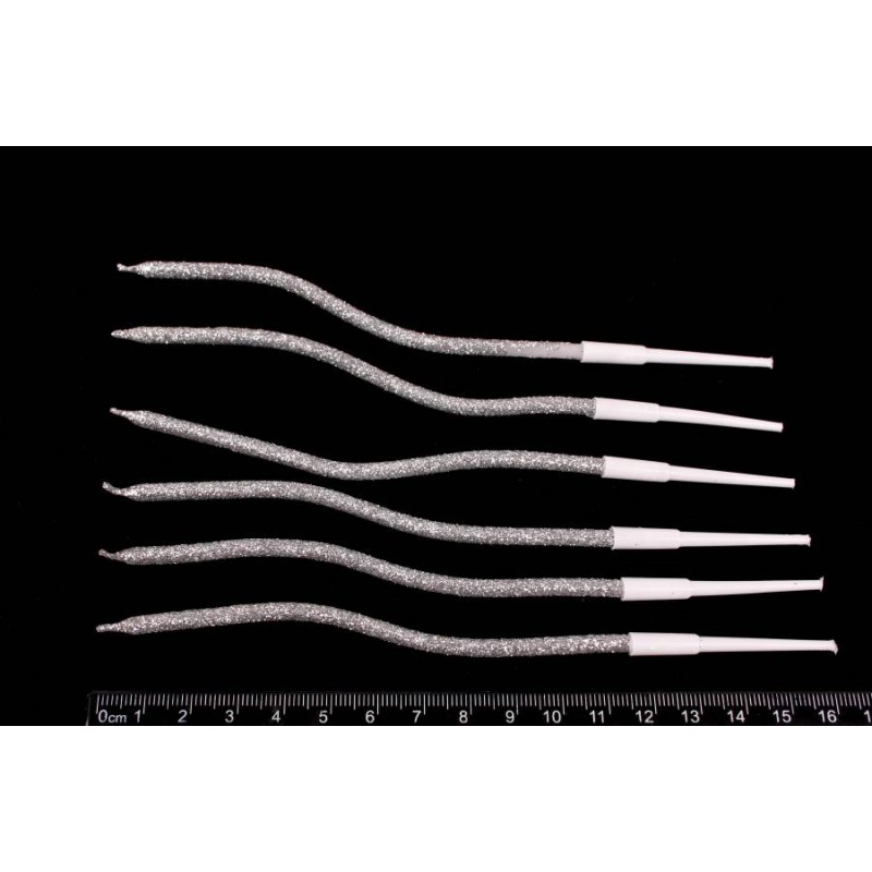 Набор свечей 6шт. 15см (серебро) 5-91140