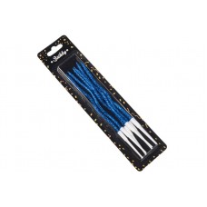 Набор свечей 6шт. 15см (синий) 5-91119