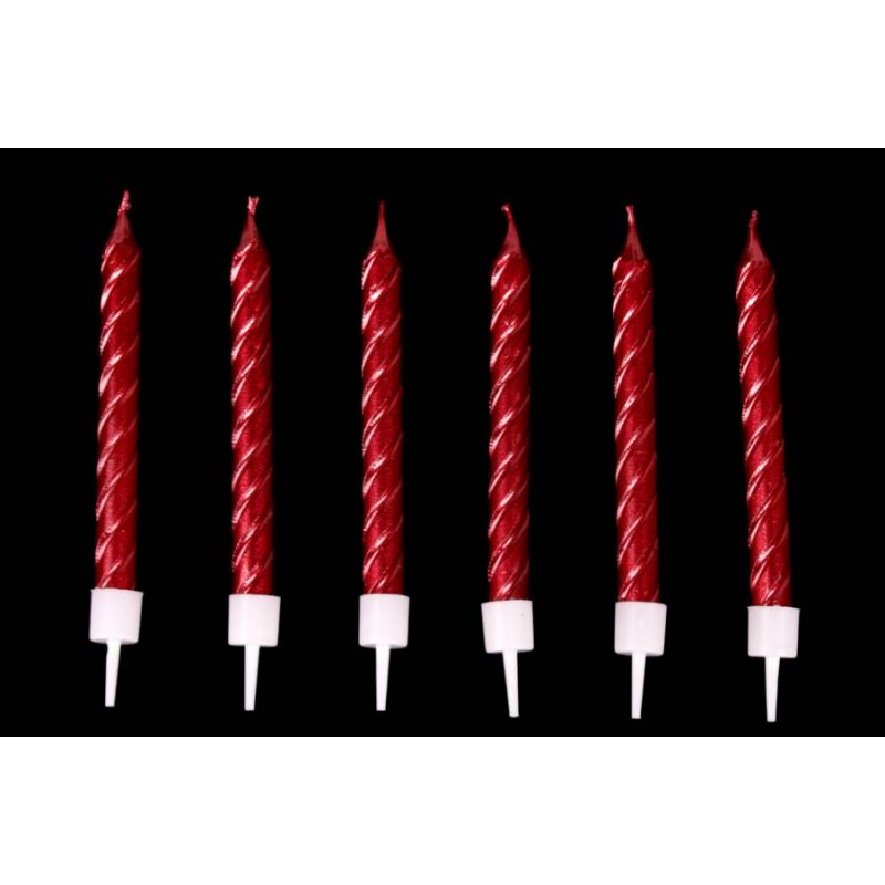 Набор свечей 6шт. 9см (красный) 5-88461