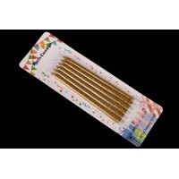 Набор свечей 6шт. 13см (золото) 5-88256