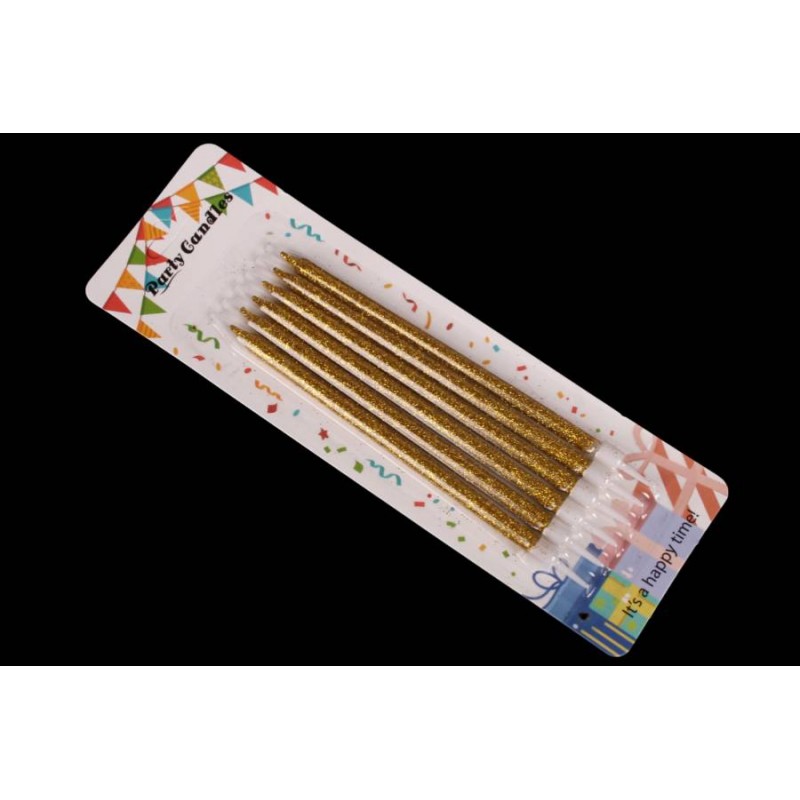 Набор свечей 6шт. 13см (золото) 5-88256