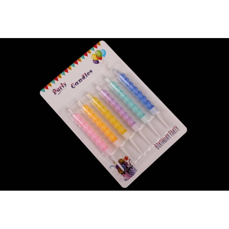 Набор свечей 6шт. 10см (микс) 5-88584