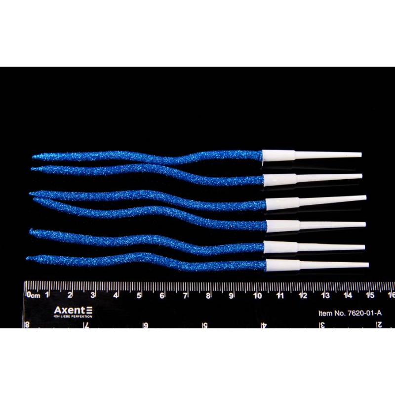 Набор свечей 6шт. 15см (синий) 5-91119