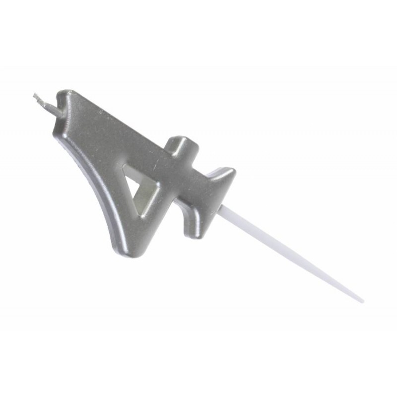 Свеча серебро цифра 