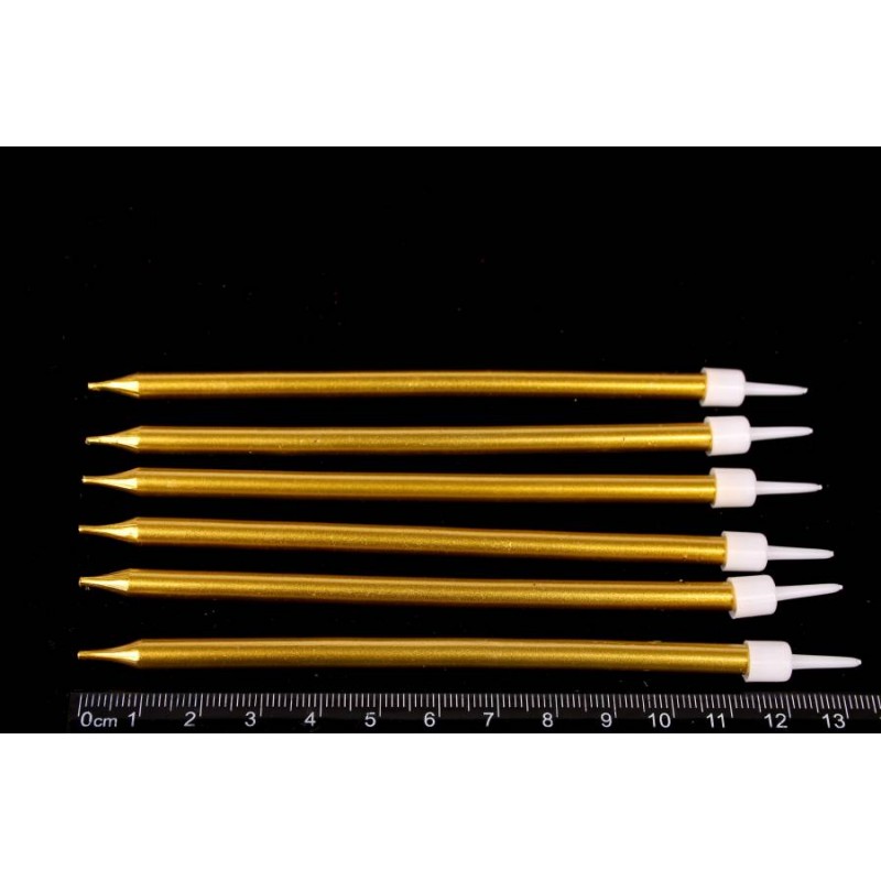 Набор свечей 6шт. 13,5см (золото) 5-88348