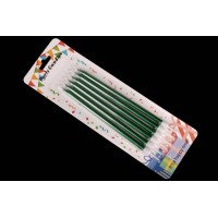 Набор свечей 6шт. 13,5см (зеленый) 5-88386