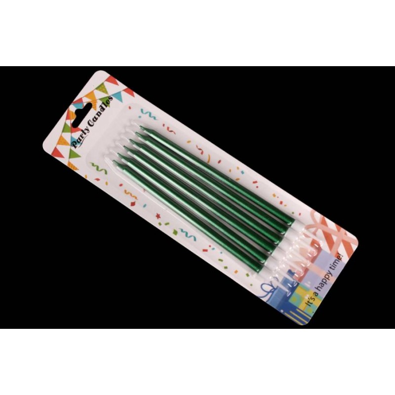 Набор свечей 6шт. 13,5см (зеленый) 5-88386