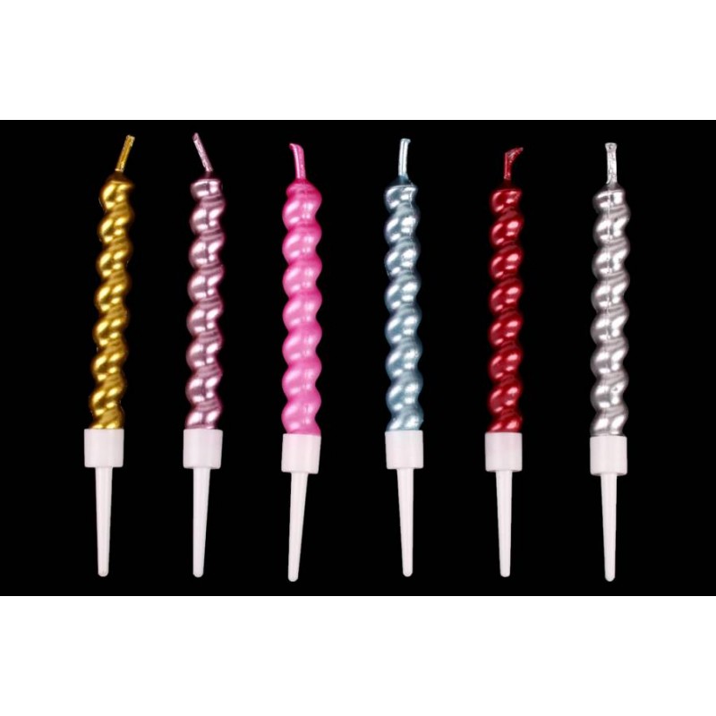 Набор свечей 6шт. 10см (микс) 5-88539