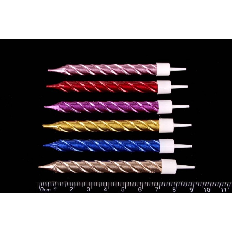 Набор свечей 6шт. 9см (микс) 5-88454