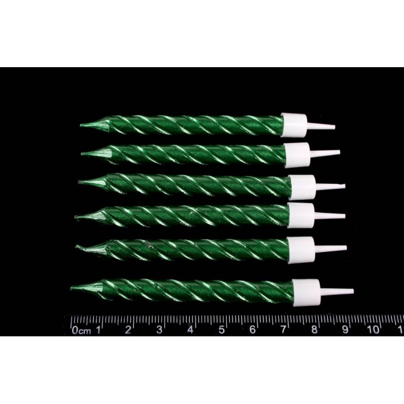 Набор свечей 6шт. 9см (зеленый) 5-88478