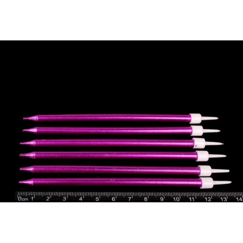 Набор свечей 6шт. 13,5см (фиолетовый) 5-88393