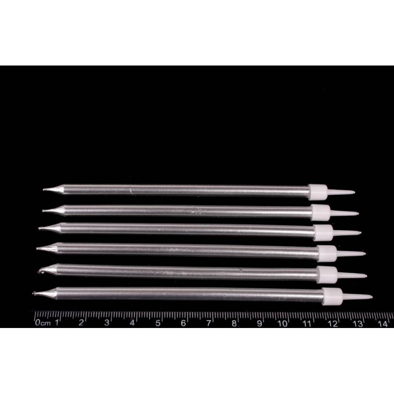 Набор свечей 6шт. 13,5см (серебро) 5-88355