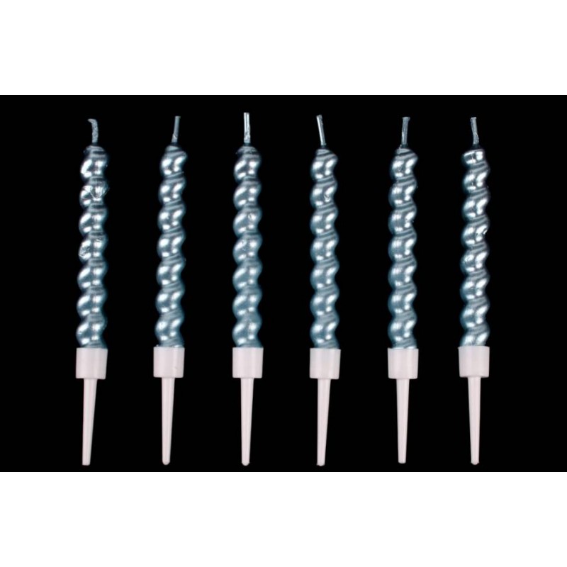 Набор свечей 6шт. 10см (синий) 5-88508