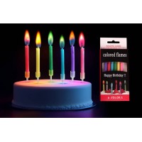 Набор свечей 6шт. 8,5см (микс) 5-88195