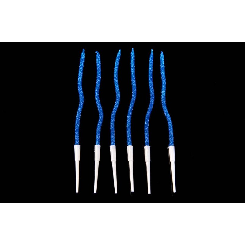 Набор свечей 6шт. 15см (синий) 5-91119