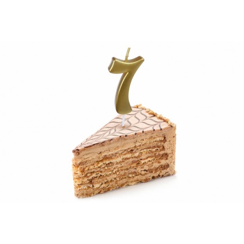 Свеча золото цифра 