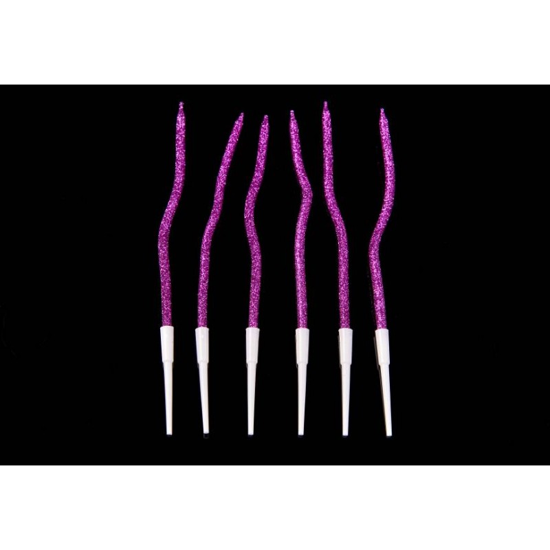 Набор свечей 6шт. 15см (фиолетовый) 5-91171