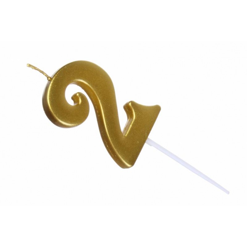 Свеча золото цифра 