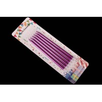 Набор свечей 6шт. 13,5см (фиолетовый) 5-88393