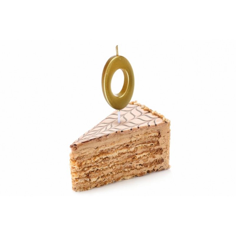 Свеча золото цифра 