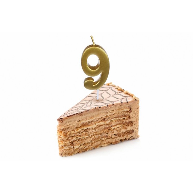 Свеча золото цифра 