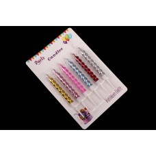 Набор свечей 6шт. 10см (микс) 5-88539