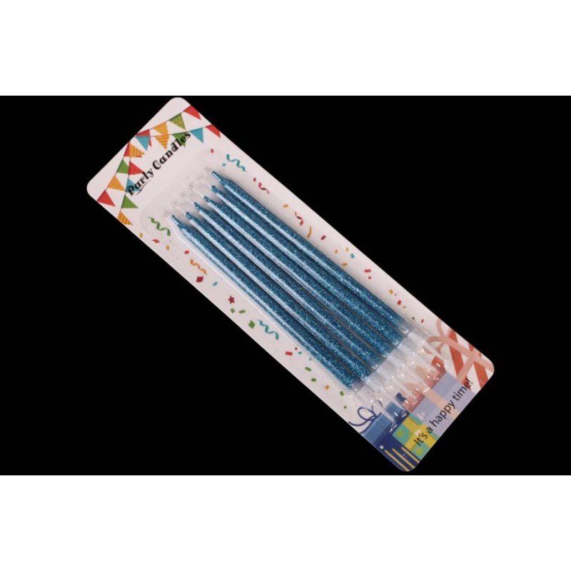 Набор свечей 6шт. 13см (синий) 5-88232